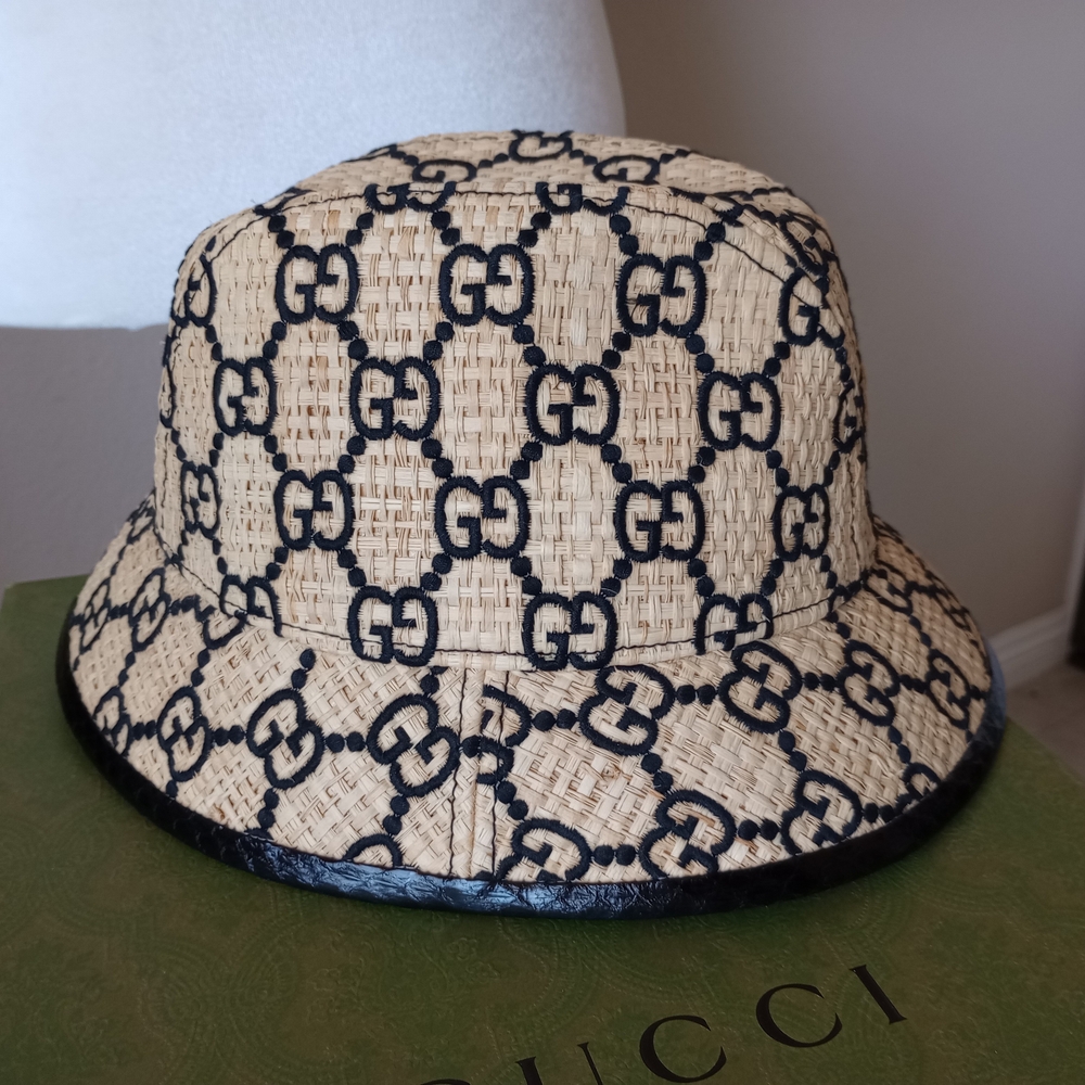 Gucci Raffia Bucket Hat - Picture 3 of 11